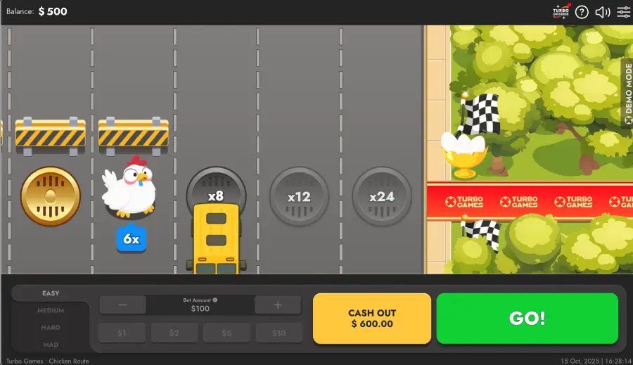 Chicken Route chicken crossing the road with cars